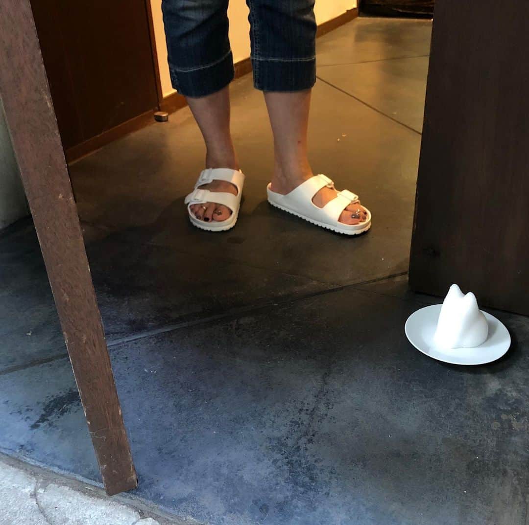 森井ユカさんのインスタグラム写真 - (森井ユカInstagram)「コネコカップで（ちょっと大きな）『盛り塩』を作りました。疫病退散、身体健康、千客万来の願掛けに！　  "MORIZIO" is japanese ancient incantation. It's made of salts. Set on front of house or shop entrance to pray good luck.   【作り方】水を少しずつ塩に入れてかき混ぜ、つかんで固まる（雪のようになる）くらいになったらコネコカップの耳からしっかり詰めてお皿の上に抜けばできあがりです！  2020年8/8(土)国際猫の日の16時より #コネコカップチャレンジ2020 のインスタライブ配信します！　 Instagramアカウント(＠koncent_shop)にて、ぜひ見てくださいね！  （ロケ協力・ミュージシャン御用達、西新宿の美容室『バランス』同級生がやってます😊ありがとう）」8月5日 18時51分 - yukamorii