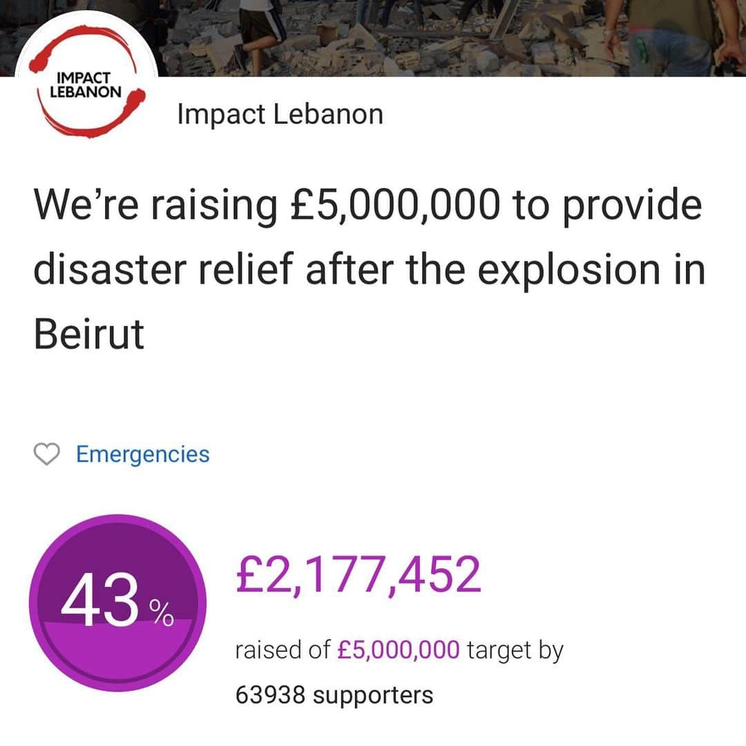 ザラ・ラーソンさんのインスタグラム写真 - (ザラ・ラーソンInstagram)「RP from @impact.lebanon  Clarification: we are not affiliated with or fundraising in the name of the Lebanese Red Cross. We are raising funds for a number of NGOs whose needs we are currently assessing with the support of @3qahub. We are inspired by the work of the Lebanese Red Cross and are donating the first £100,000 to support their work.*   We are all in shock witnessing the massive explosion that happened at the port of Beirut on 4 August 2020. The extent of the damages is devastating. Our people in Lebanon have been suffering through a difficult financial crisis and the COVID-19 pandemic. - We are calling on the world, our friends, our fellow Lebanese in the diaspora to donate to help us provide disaster relief. We are reaching out to the Lebanese Red Cross and various NGOs who will need our help and we will update the page providing exact details on how your money will be spent. We will be diligent in making the donations and will be able to provide more clarity as soon as possible. *UPDATE: The first set of donations will go to the Lebanese Red Cross by direct bank transfer tomorrow. - Link in bio to donate.」8月5日 18時55分 - zaralarsson