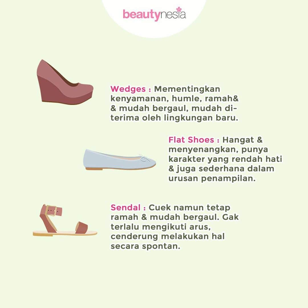 Beauty | Health | Fashionさんのインスタグラム写真 - (Beauty | Health | FashionInstagram)「Meski banyak banget nih jenis sepatu yang kamu punya tapi biasanya ada satu jenis yang paling kamu suka dan kamu andalkan. Nah, hal ini menunjukan karakter kamu lho! ⁣ Coba cek postingan ini yuk !⁣ ⁣ Mention dibawah ya, favorite kamu yang mana nih 😍😚!⁣ ⁣ #BeautynesiaID #JenisSepatu #Karakter #HighHeels #Sneakers #Wedges #Flatshoes」8月5日 22時26分 - beautynesia.id