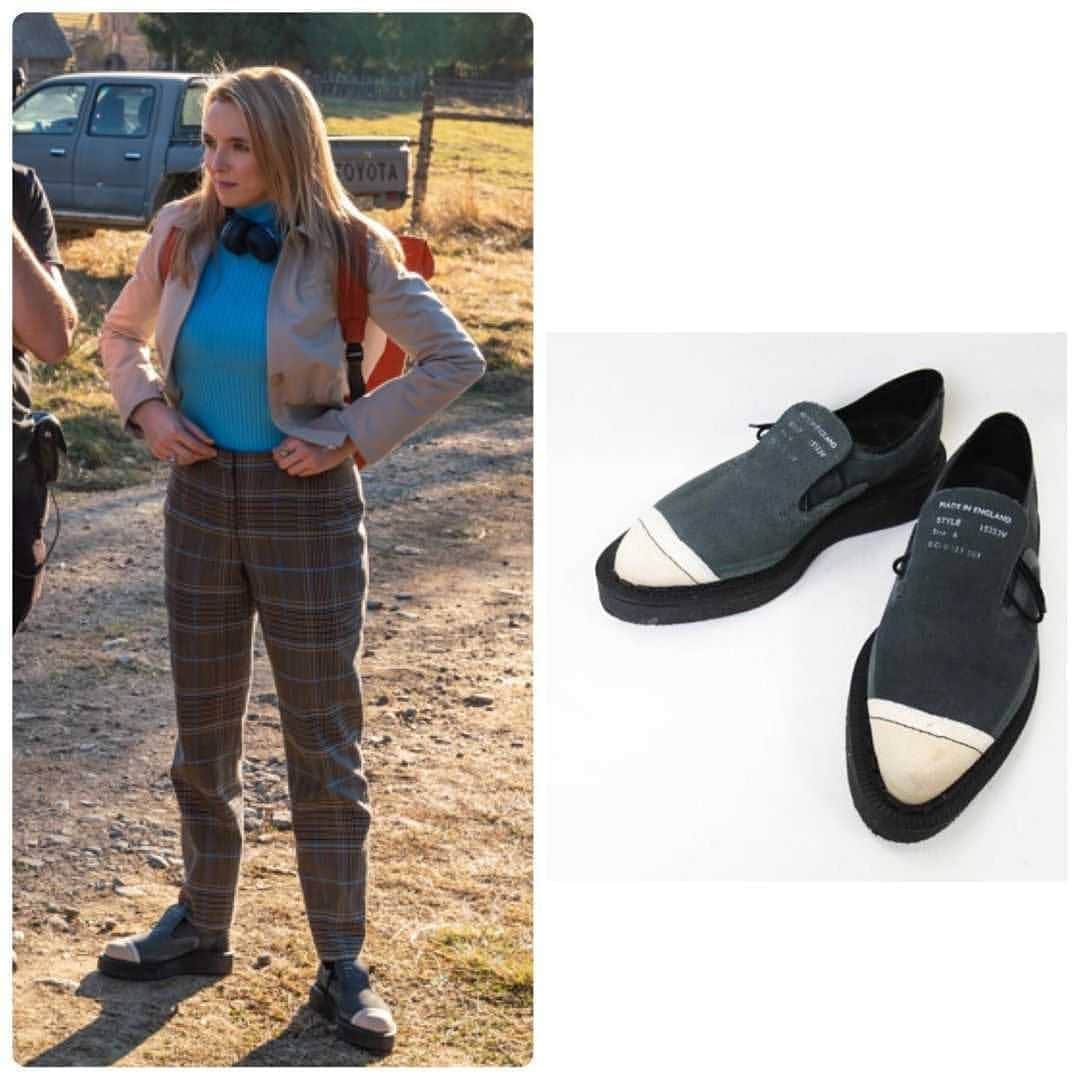 のインスタグラム：「#Repost @villanellecloset ・・・ In season 3 episode 5, #villanelle wears @commedesgarcons x @georgecoxfootwear f/w 2019  creepers.」