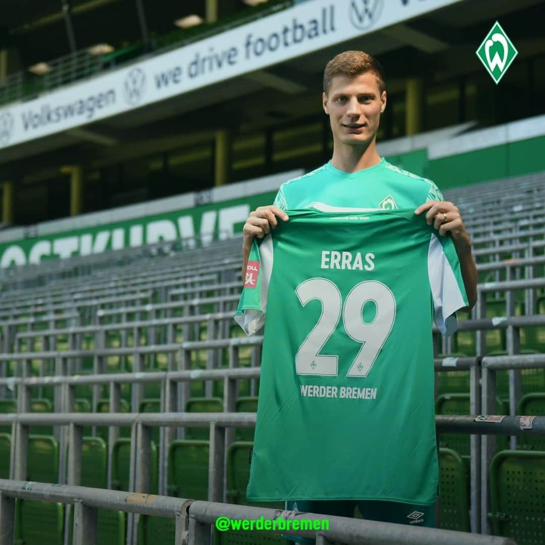 ヴェルダー・ブレーメンさんのインスタグラム写真 - (ヴェルダー・ブレーメンInstagram)「Die neue Nummer 2️⃣9️⃣ @_pati_erras_ 💪 _______ #werder #bremen #svw #erras #neuzugang #vorstellung #ostkurve #moin」8月5日 23時08分 - werderbremen