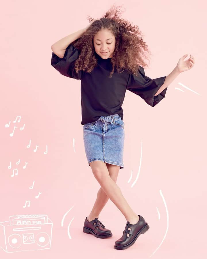Saks Fifth Avenueのインスタグラム：「Chic puffy sleeves from @habitualkid and cool-kid Mary Janes from @drmartensofficial make for of-the-moment fall style.」