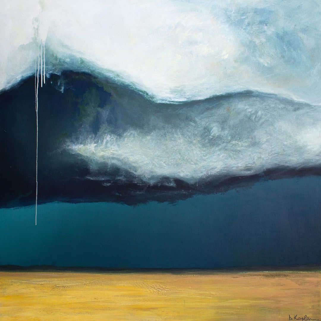 Derek Kaplanさんのインスタグラム写真 - (Derek KaplanInstagram)「Finally finished this commission: Title: ‘Storm’ Size: 60’ x 60’ x 1.5’ Acrylic on canvas  (Sold)」8月6日 4時33分 - derekkaplanart