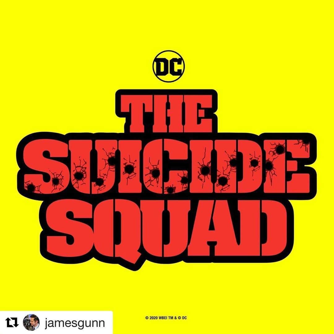 ショーン・ガンのインスタグラム：「New logo and title stuff for @TheSuicideSquad! And we’ll have much more to show y’all on Aug 22 at DCFanDome.com. See you there! 💥 #DC #DCFanDome #thismovieisawesome」