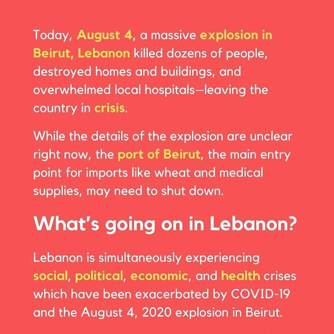 デミ・ロヴァートさんのインスタグラム写真 - (デミ・ロヴァートInstagram)「💔💔💔 Praying for you Lebanon   Repost from @jameelajamilofficial: Thank you for making this @theslacktivists what is happening in Beirut is beyond what many of us can imagine. A country already in so much unrest having a blast that kills and injured so many and leaves 300k homeless is just devastating.」8月6日 4時47分 - ddlovato