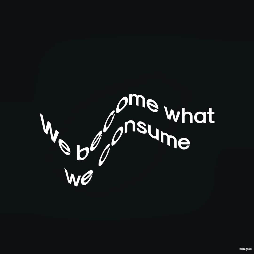 ミゲルのインスタグラム：「We are what we eat . Physically and mentally. Love you -M」