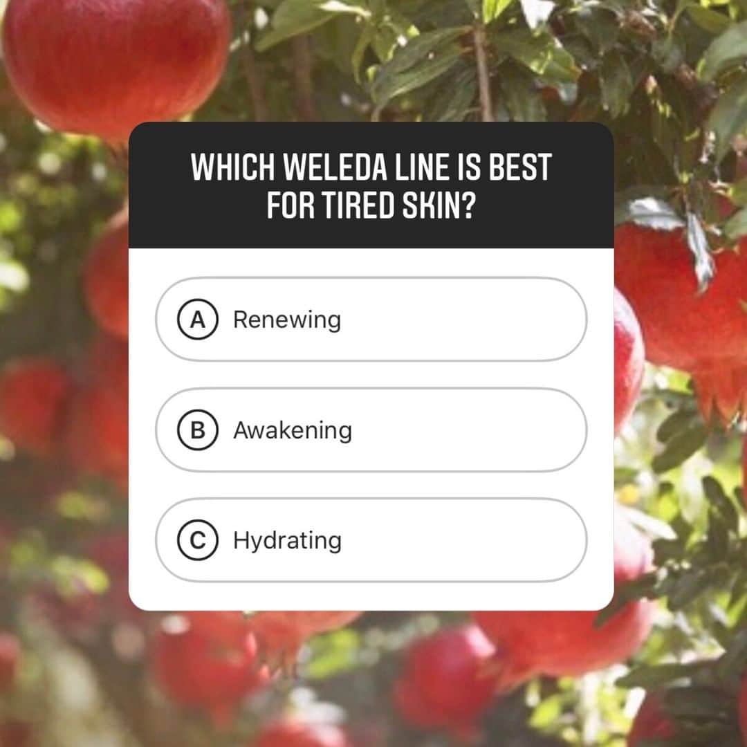 Weledaのインスタグラム：「Pop Quiz! ❤️ Which of these Weleda facial care lines is formulated to revive tired skin? #WeledaSkin」
