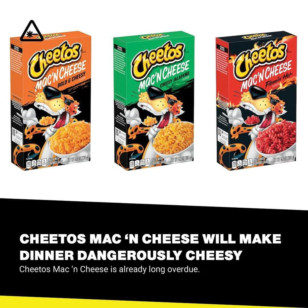 クリス・ハードウィックさんのインスタグラム写真 - (クリス・ハードウィックInstagram)「Cheetos is making its way to the pasta aisle with its very own line of macaroni and cheese.⁠ link in bio」8月6日 7時01分 - nerdist