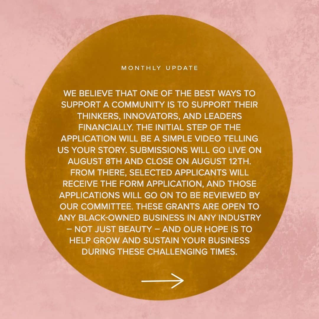 Anastasia Beverly Hillsさんのインスタグラム写真 - (Anastasia Beverly HillsInstagram)「In June, we pledged one million dollars towards the fight against social injustice. To date, we have donated $265K to a few incredible organizations. Now, we are excited to announce we are putting aside $450K towards our Black-Owned Business Grant Initiative.   We believe that one of the best ways to support a community is to support their thinkers, innovators, and leaders financially. Applications open on August 8th, and more information can be found at https://www.anastasiabeverlyhills.com/grant-initiative.html. Link in bio.  We look forward to hearing your story.   Special thanks to the talented @mkoby_ for creating this beautiful artwork.」8月6日 8時21分 - anastasiabeverlyhills