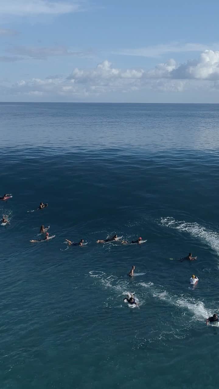 ミシェル・ボレーズのインスタグラム：「Premier Swell à teahupoo après le déconfinement . @redbullfrance」