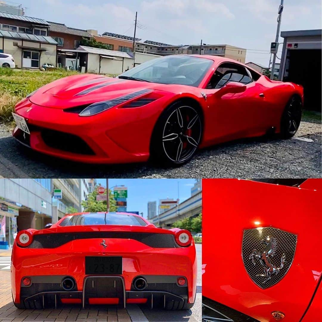 鈴木克彰さんのインスタグラム写真 - (鈴木克彰Instagram)「Ferrari458スペチアーレ 大きなイベントに向けてカスタム中〜だいぶ完成して来ました。✨ シャア専用イメージで〜完成まで9月中頃になるかな？  時間合間見てのコツコツマイガレージでの〜籠り作業も続きます。内装色々剥がしたりが怖いな〜物づくり性格の1番好きなところ〜❤️ 😅しかし暑い。  今回の跳ね馬🐴❤️は、自分にとって深い決意と意味があります。  ずっと考えてた目標と夢があり〜それにチャレンジする為に必要なステップなんです。夢を叶えます。💪🔥  #ferrari458speciale #ferrari #speciale #フェラーリ #フェラーリ458スペチアーレ #限定車 #カスタムカー #customcar #ロッソスクーデリア #シャア専用 #赤い彗星 #458speciale」8月6日 20時33分 - suzuki.katsuaki