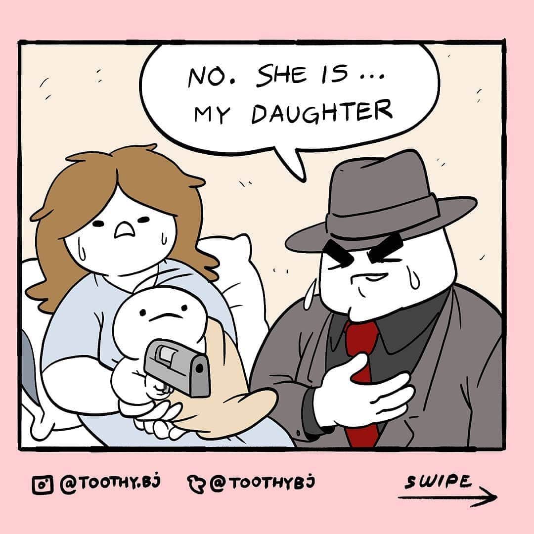 9GAGさんのインスタグラム写真 - (9GAGInstagram)「So.. was it his daughter?  Follow @doodles - By @toothy.bj - #doodles #comics」8月6日 15時11分 - 9gag