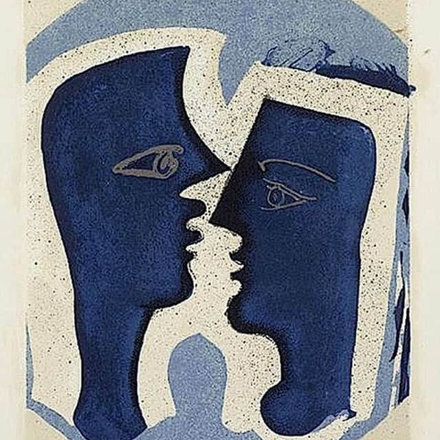 ヴァランティンゴティエさんのインスタグラム写真 - (ヴァランティンゴティエInstagram)「Art work by Georges Braque - Le Couple From Lettera Amorosa, 1963. #georgesbraque #inspiration #art #lithograph」8月6日 16時00分 - valentinegauthierofficiel