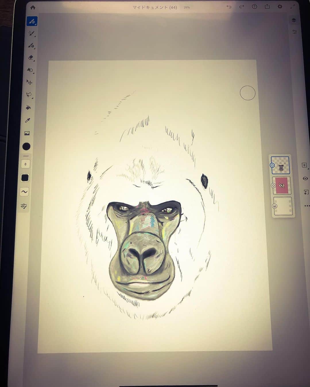 江頭勇哉さんのインスタグラム写真 - (江頭勇哉Instagram)「﻿ ﻿ ﻿ ﻿ ゴリラ描いてます。﻿ ﻿ ﻿ ゴリラ難しいなぁ〜。﻿ ﻿ ﻿ お楽しみに🎨✨﻿ ﻿ ﻿ ﻿ ﻿ ﻿ #江頭勇哉﻿ #ゴリラ ﻿ #gorilla ﻿ #絵 ﻿ #アート ﻿ #gorillanooekaki ﻿ #最幸」8月6日 16時17分 - yuuya_egashira