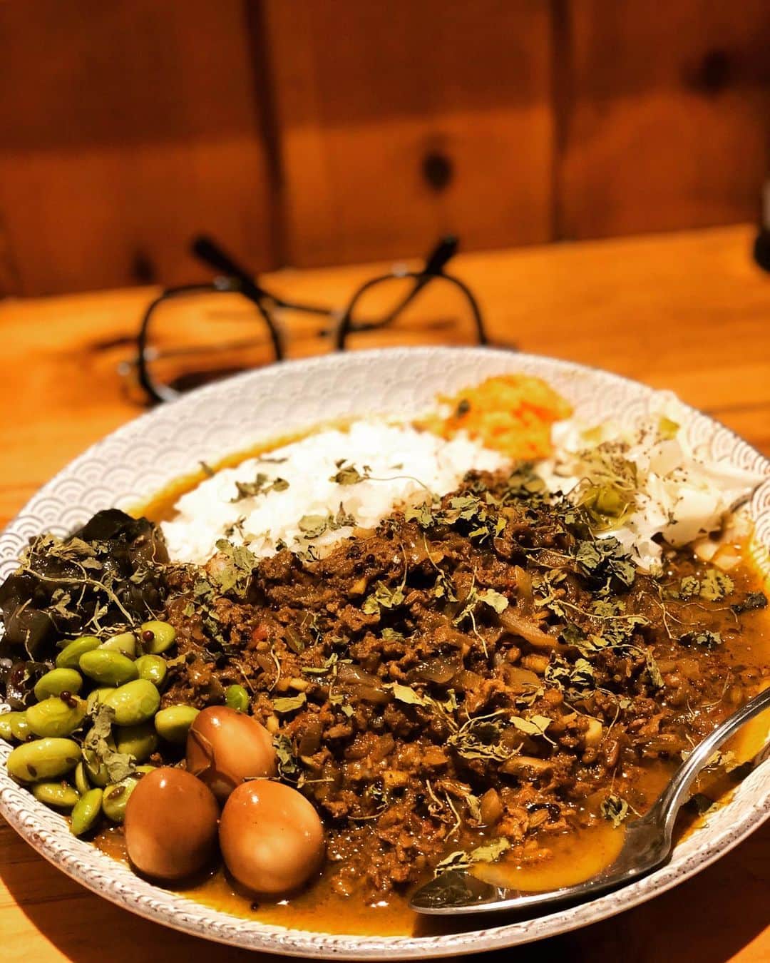 名越康文さんのインスタグラム写真 - (名越康文Instagram)「今日のカレー🍛 #ディッシュ　#dish  #マトンカレー 今日は一日中マトンになりそう🐏 #味覚糖　の新商品開発も佳境です！！💪」8月6日 16時17分 - nakoshiyasufumi