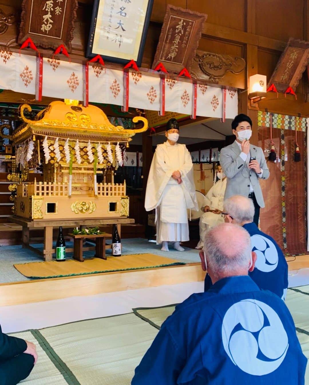 中曽根 康隆さんのインスタグラム写真 - (中曽根 康隆Instagram)「ポスター貼り直したり、引き続きご挨拶まわり。今年は残念ながら中止となった沼田まつりですが、須賀神社と榛名神社の神事に参加させて頂きました。」8月6日 16時47分 - yasutaka_nakasone