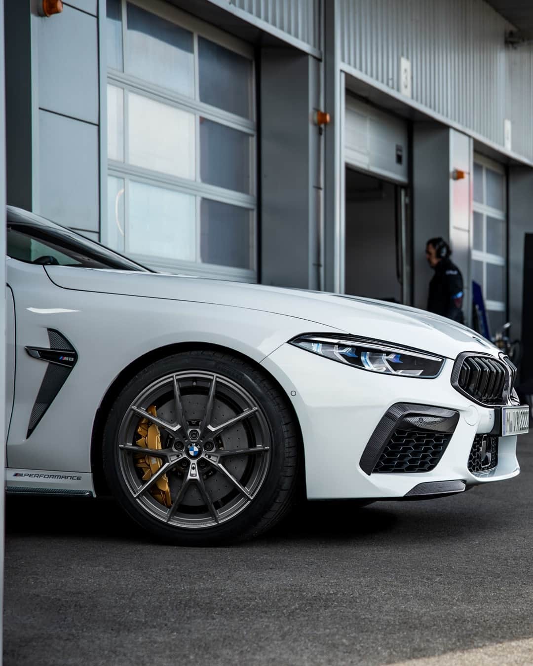 BMWのインスタグラム：「Eye candy for the style hungry. The BMW M8 Coupé with M Performance Parts. #TheM8 #BMW #M8 @BMWM #MPerformance __ BMW M8 Coupé: Fuel consumption in l/100 km (combined): 10.6. CO2 emissions in g/km (combined): 242. Further information: www.bmw.com/disclaimer. Acceleration (0-100 km/h): 3.3 s. Power: 441 kW, 600 hp, 750 Nm. Top speed (limited): 250 km/h.」