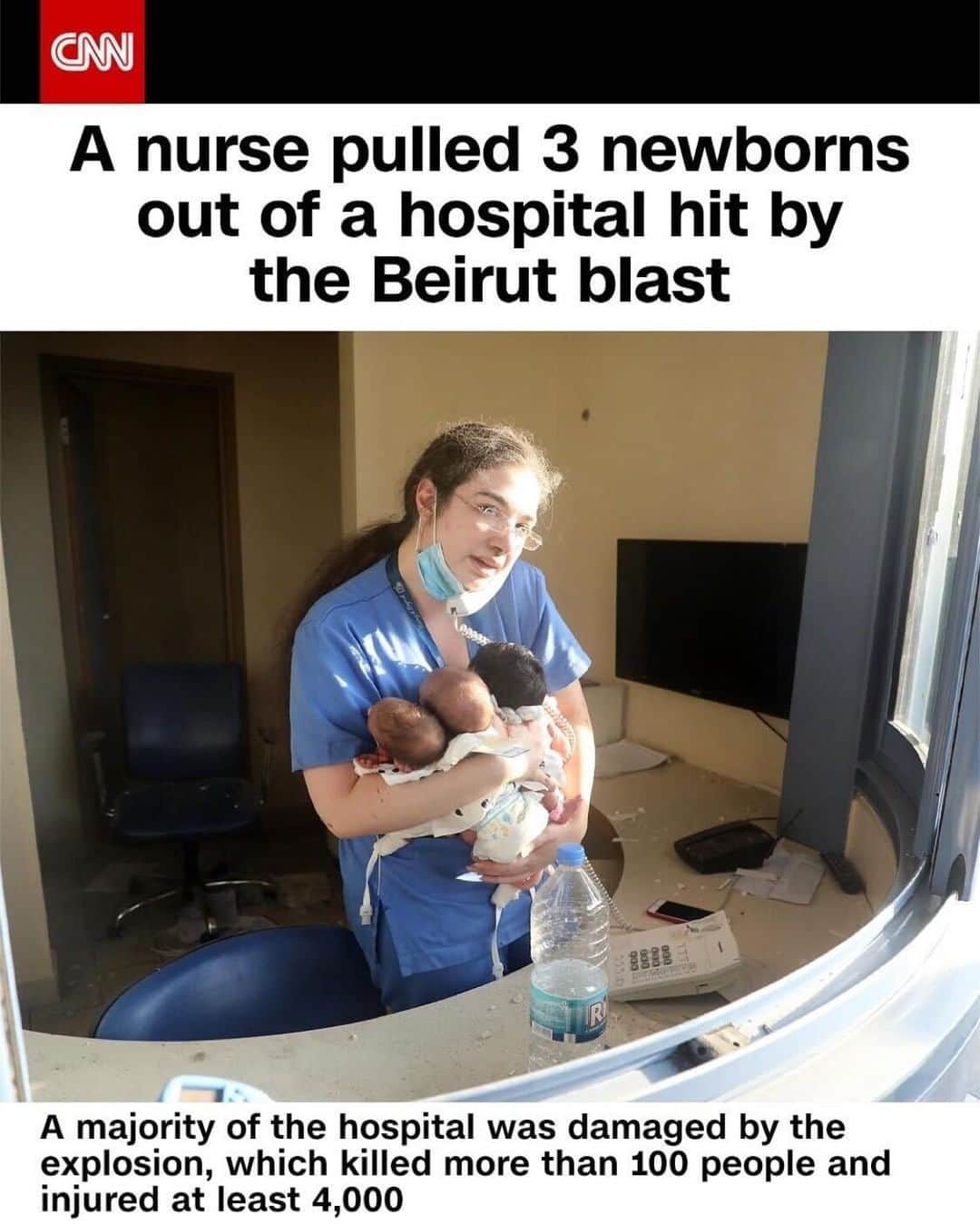 unicefさんのインスタグラム写真 - (unicefInstagram)「The horrific explosions in #Beirut add to what has already been a terrible crisis for the people of Lebanon, compounded by an economic collapse and a surge in COVID-19 cases. Hospitals are already overwhelmed, and front-line workers are exhausted. @UNICEFLebanon is working with partners to provide vital support to health workers and families whose lives have been turned upside down.⁣ ⁣  • Regram @cnn⁣ • ⁣ ‘A nurse pulled three newborns out of a hospital hit by the Beirut explosion on Tuesday. She “looked like she possessed a hidden force that gave her self-control and the ability to save those children,” said photojournalist Bilal Jawich. “People stand out amidst these violent and dark and evil circumstances and this nurse was up to the task.” About 80% of the hospital was damaged by the explosion and 18 people died while two remain in critical condition, a manager at the hospital said.⁣⁠⁣’ ⁣⁠⁣ (📸: Bilal Jawich/Xinhua via Getty Images)⁣⁠」8月6日 22時01分 - unicef