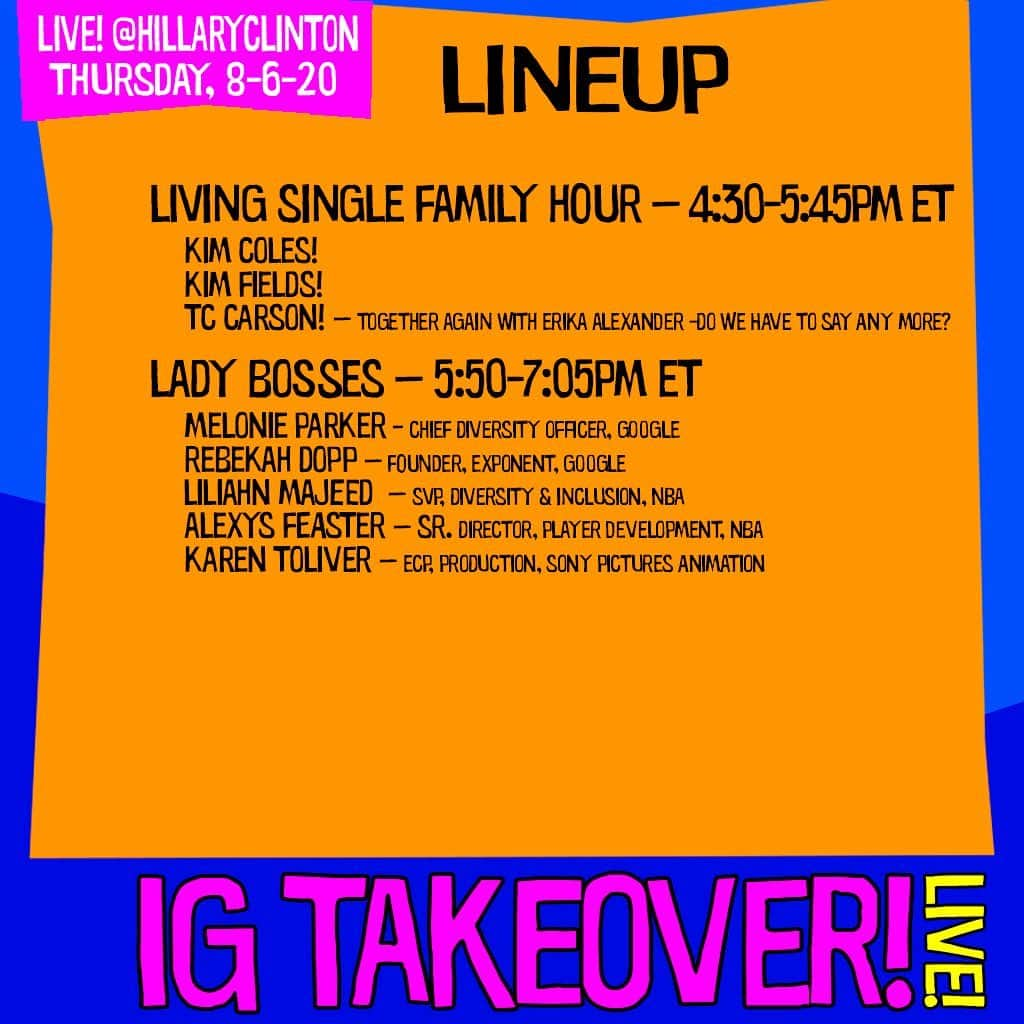 ヒラリー・クリントンさんのインスタグラム写真 - (ヒラリー・クリントンInstagram)「I could not be more excited to introduce you to my friends all day long today on IG Live right here @HillaryClinton ! Amazing guests, great talk, and lots of laughs! Join us! We’ll be here all day long!  One correction: Ayanna Pressley will be on with us today at 7:45 pm ET.  And we may have some special surprise guests today. Rumor has it my mom might stop by at some point! :)」8月7日 0時20分 - hillaryclinton