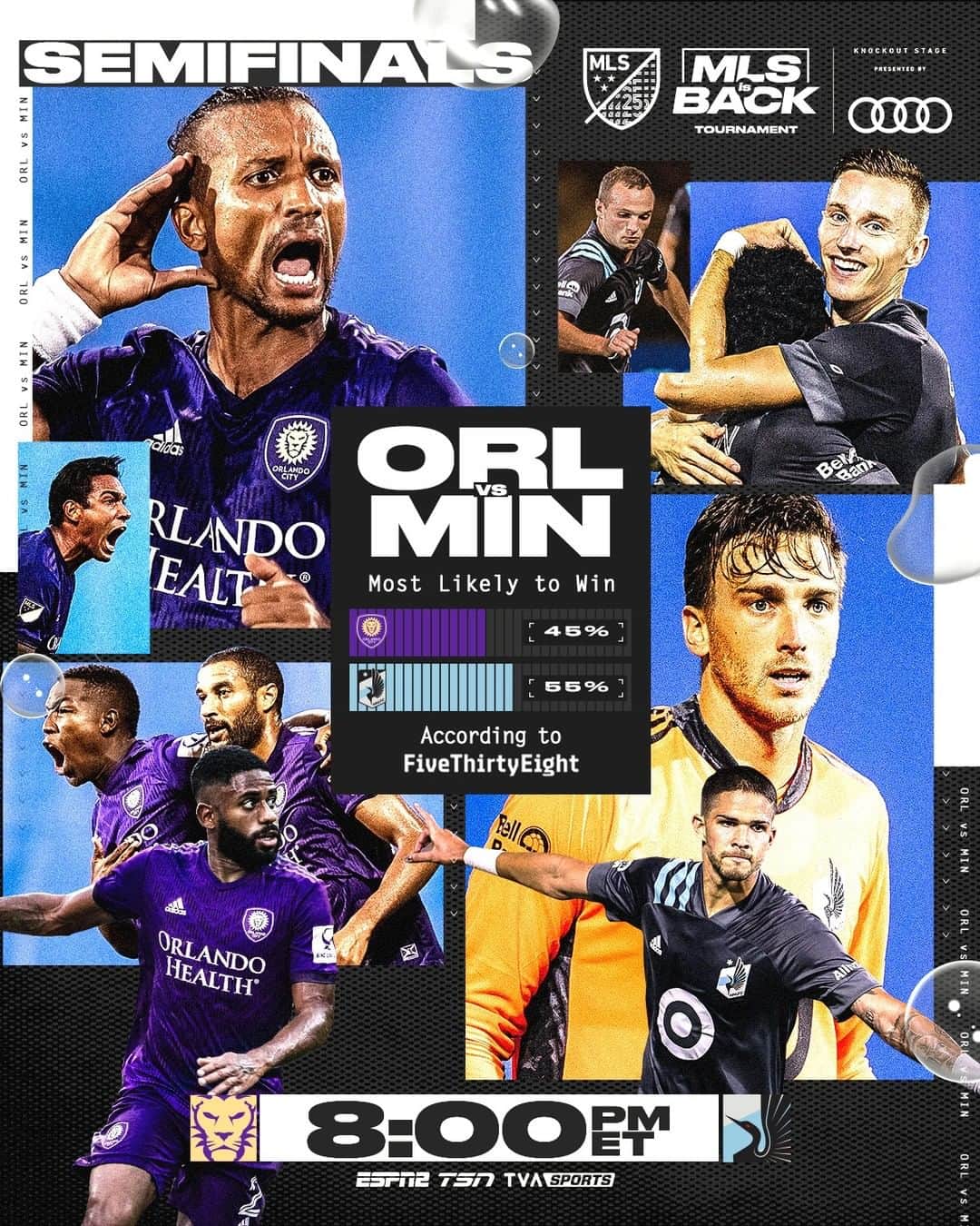 Major League Soccerさんのインスタグラム写真 - (Major League SoccerInstagram)「Who's moving on to the #MLSisBack Tournament Finals to face off against @timbersfc ? 🤔」8月7日 0時28分 - mls