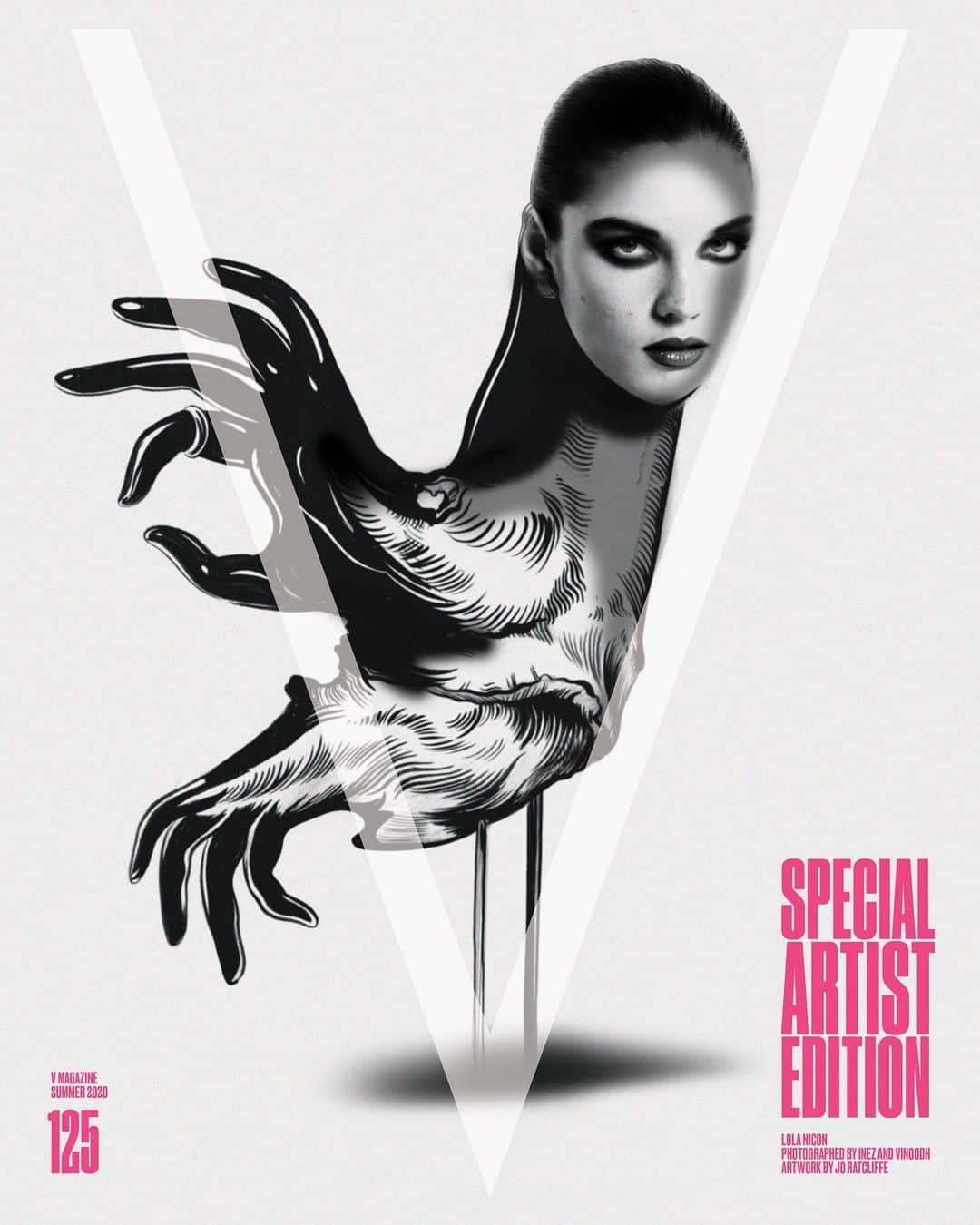 のインスタグラム：「The next generation of supermodels gets remixed! ⚡️ Next in our lineup is @y0laa! Lola becomes an abstract shape-shifter, courtesy of artist @jo_can_draw. Selected by photography duo @inezandvinoodh and @doubledutchcash—the new cash gifting platform with artist-curated digital cards and seamless money transfer, the London-based artist illustrates Lola as a human hybrid, avian fantasy ♥️  In addition to the unique cover, this special edition issue has been laminated with an anti-bacterial coating, a breakthrough in magazine history! Head to the link in bio to order the limited edition box-set! — Photography by @inezandvinoodh Artwork by @jo_can_draw Model: @y0laa (@rebelmanagementbe) — Sign-up at doubledutch.cash to join the waitlist and qualify for early access to the new app!」