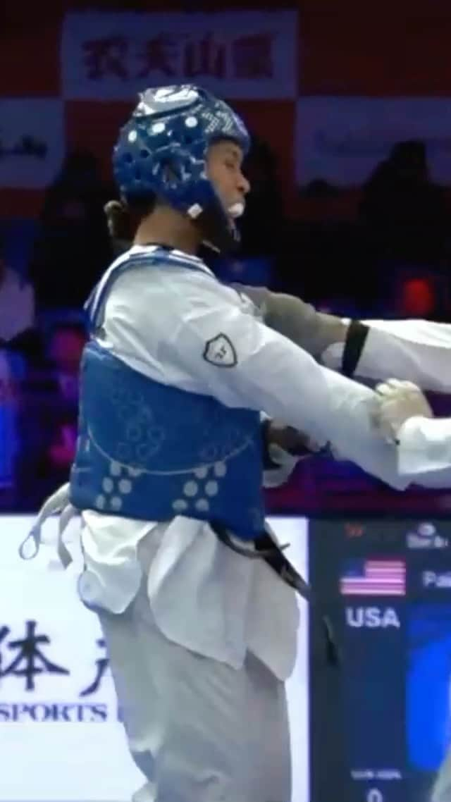 ペイジ・マクファーソンのインスタグラム：「When they ask, “Why McFierce ⁉️” a nickname given to me.   Olympic Sport, Taekwondo 101🥋  Shout out to @wasifalitkd for the video edit! Cannot wait to get back in the ring. 🔜 #Tokyo2021 #taekwondo #olympicathlete #fighting #teamusa」