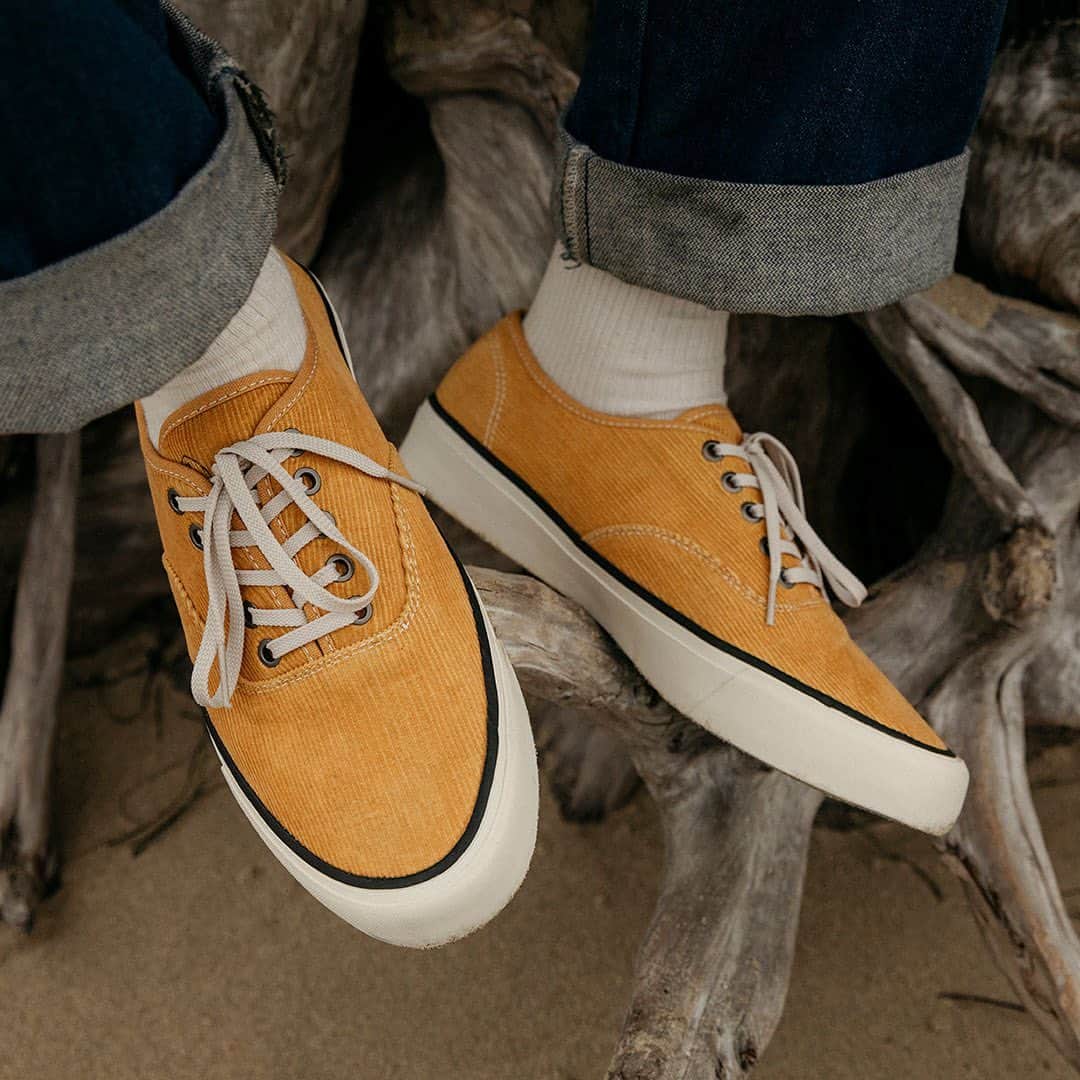 シービーズのインスタグラム：「Our fall fav, The Legend Cordies, are back and now in a new color-way. Hello, Desert Gold 🍂 #showupinseavees #letsgetcasual」