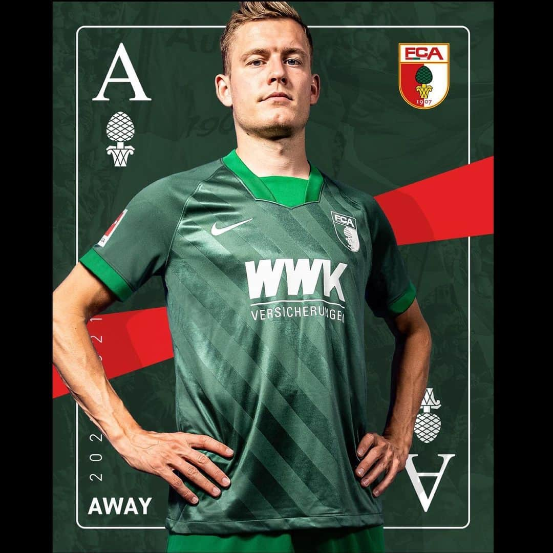 アルフレズ・フィンボガソンのインスタグラム：「20/21 ready. What do you think of the new away shirt? @fcaugsburg1907」