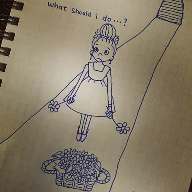 西山茉希さんのインスタグラム写真 - (西山茉希Instagram)「この子はこのあと、 どぉしたんだろぉ。  #🤔  いつか描いたラクガキ。 what should i do...」8月7日 15時02分 - maki.nshiyama50