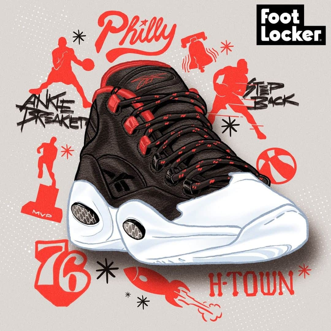 Foot Lockerさんのインスタグラム写真 - (Foot LockerInstagram)「The Harden Vol. 1 colorway meets the iconic #reebok Question Mid. Available 8/7」8月7日 6時30分 - footlocker