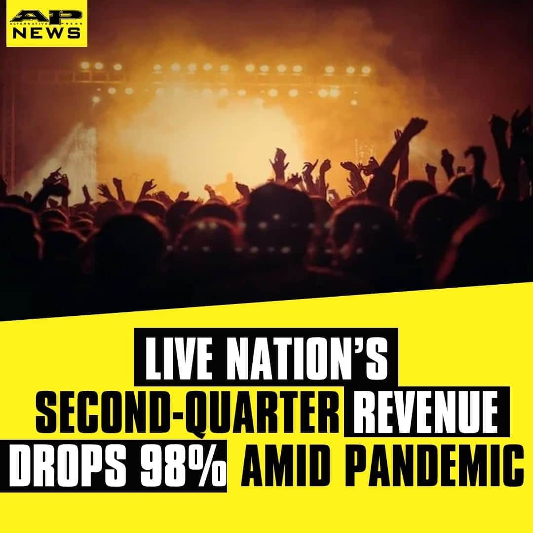 Alternative Pressさんのインスタグラム写真 - (Alternative PressInstagram)「@LiveNation has reported a 98% revenue loss in its second-quarter amid the coronavirus pandemic ⁠ LINK IN BIO⁠ .⁠ .⁠ .⁠ #livenation #livenationrevenue #globalpandemic #coronavirus #covid19 #coronaviruspandemic ⁠ #alternativepress #altpress」8月7日 11時30分 - altpress