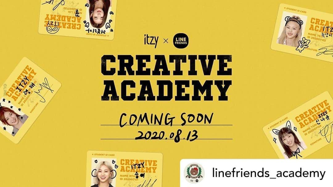 LINE FRIENDSさんのインスタグラム写真 - (LINE FRIENDSInstagram)「Posted @withregram • @linefriends_academy Just you wait, life-long friendships, and BFFs are just around the corner!💕 ⠀ ITZY's Creative Academy teaser will be released on August 10th! ⠀ Don’t miss the first episode set to drop on August 13th, 3PM (KST)@ LINE FRIENDS YouTube ⠀ Stay tuned to the YouTube channel #EveryThursday !✨ ⠀ #Comingsoon #ITZY #Yeji #Lia #Ryujin #Chaeryeong #Yuna #LINEFRIENDS #MIDZY #CreativeAcademy #BROWN」8月7日 12時17分 - linefriends