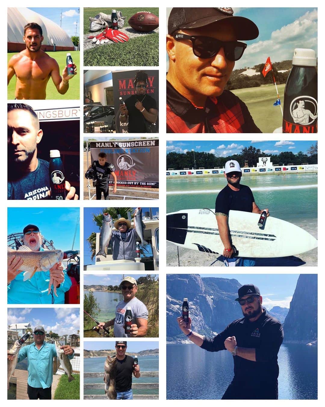 レイン・ギャリソンのインスタグラム：「I co-founded @themanlycompany after getting burnt on a #fishing trip and wanted to make sure #outdoorsmen like myself don’t get skin cancer. Love watching this company grow.」
