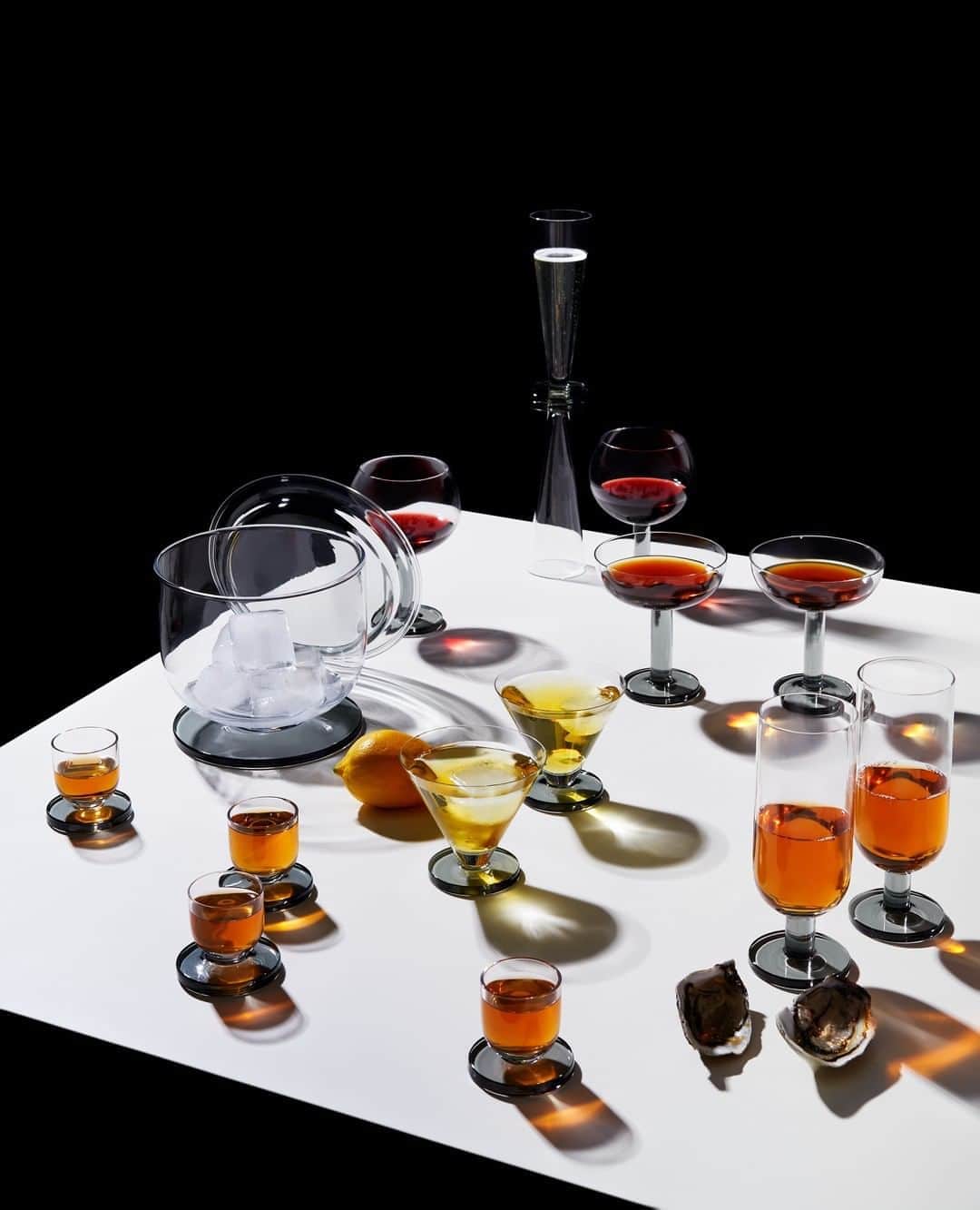 のインスタグラム：「'As you may already know, at the @coaloffice we have a restaurant, but we also have a bar, and we have some amazing barmen. We've been using our glassware in our restaurant for a while now, but we thought it was time to produce a series of glasses which really were defined by the specific needs and requirements of the restaurant, and particularly of the cocktail bar.' - Tom Dixon⁠ ⁠ Our new Drinkware family: PUCK⁠ ⁠ Explore more via our link in bio. ⁠ ⁠ ⁠ #tomdixon #tomdixonPUCK #glassware #barware #interior #design #interiordesign #inspiration #pucks #homedecor #cocktails #drinks」