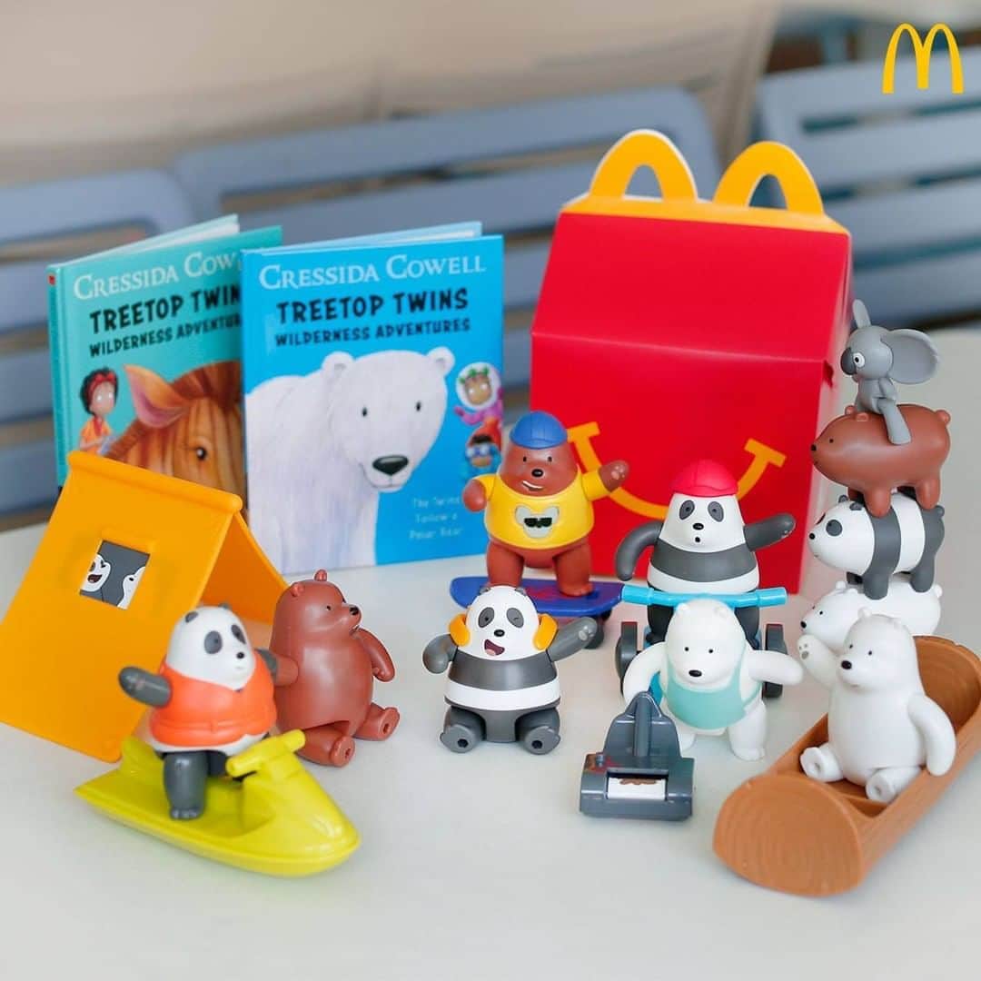 McDonald's Philippinesのインスタグラム：「Story time or playtime? Whatever you choose, have fun at home when you get a We Bare Bears toy or a book with every Happy Meal — now available for as low as P79. Order now via McDelivery.  What will you be choosing today? Let us know below!」