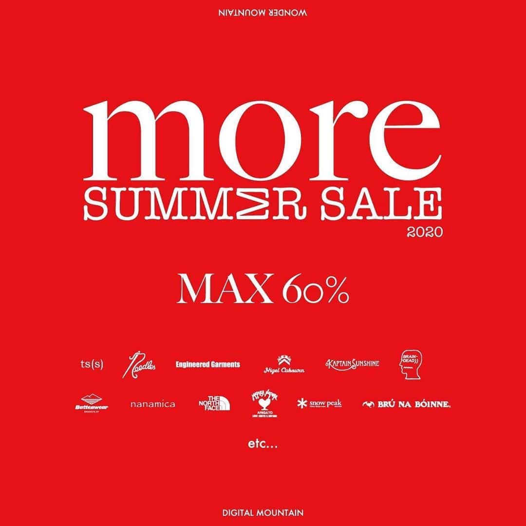 wonder_mountain_irieさんのインスタグラム写真 - (wonder_mountain_irieInstagram)「［MAX 60% OFF］ #MORESALE 開催中!! _ 〈online store / @digital_mountain〉 https://www.digital-mountain.net _ 【オンラインストア#DigitalMountain へのご注文】 *24時間受付 *15時までご注文で即日発送 tel：084-973-8204 _ We can send your order overseas. Accepted payment method is by PayPal or credit card only. (AMEX is not accepted)  Ordering procedure details can be found here. >>http://www.digital-mountain.net/html/page56.html  _ 本店：#WonderMountain  blog>> http://wm.digital-mountain.info _ 〒720-0044  広島県福山市笠岡町4-18  JR 「#福山駅」より徒歩10分 #ワンダーマウンテン #japan #hiroshima #福山 #福山市 #尾道 #倉敷 #鞆の浦 近く _ 系列店：@hacbywondermountain」8月7日 17時22分 - wonder_mountain_