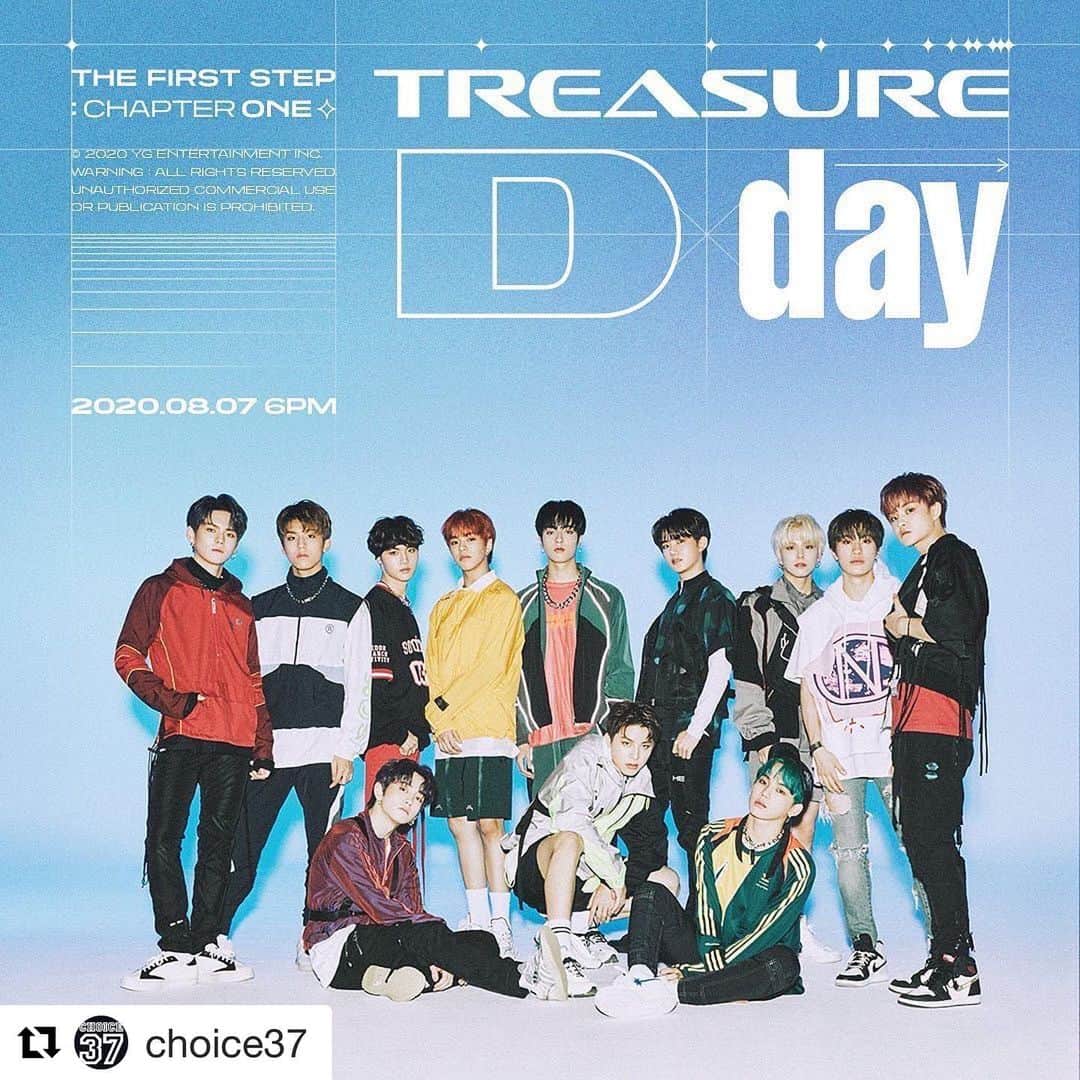 マスターウーのインスタグラム：「It’s out now !! Big congrats to @choice37 🙏🙏✨ #TREASURE #트레저 #1stSINGLEALBUM #THEFIRSTSTEP_CHAPTERONE #D_DAY #20200807_6PM #YG」