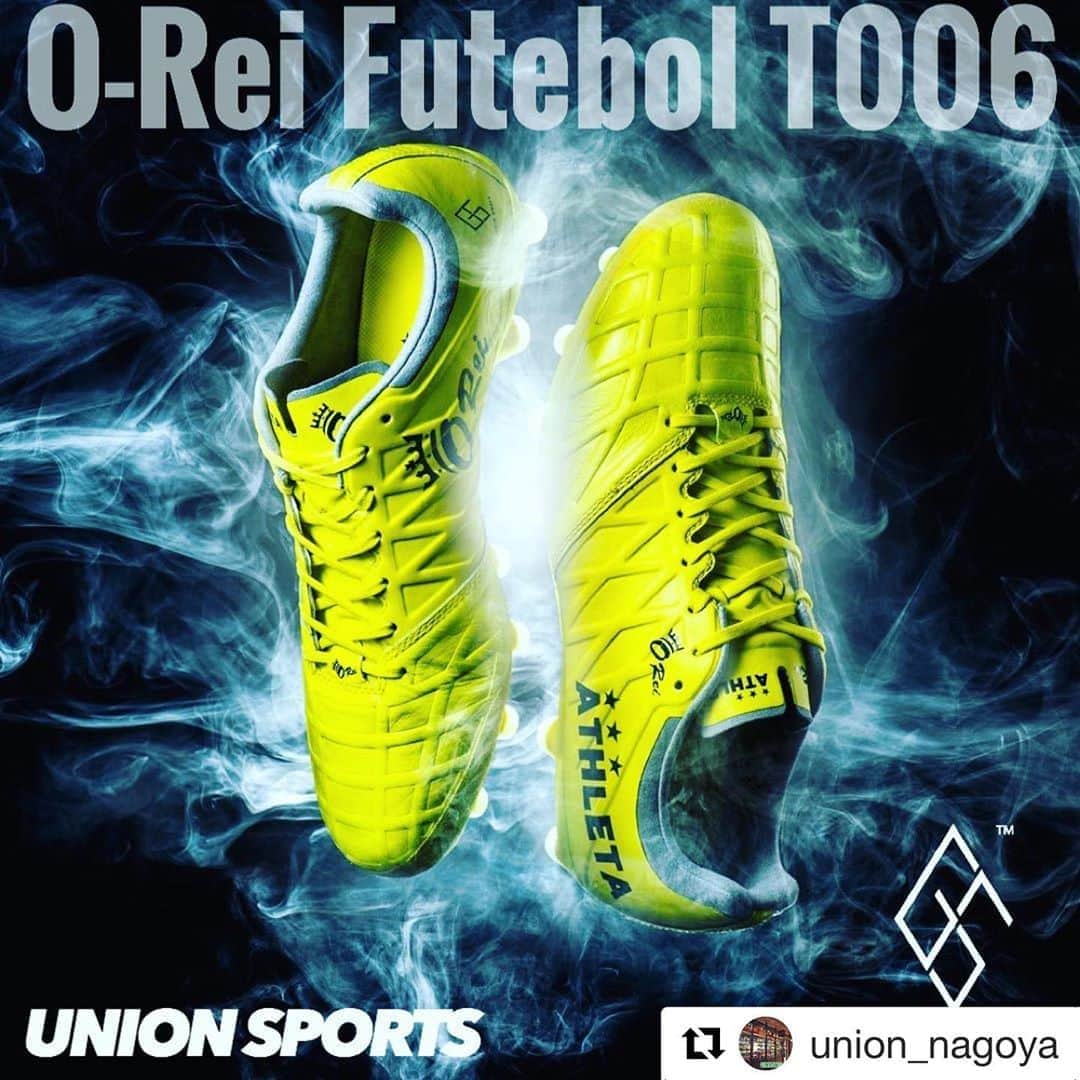 ATHLETAさんのインスタグラム写真 - (ATHLETAInstagram)「お近くの方はぜひトライしてみてください！  #Repost @union_nagoya with @get_repost ・・・ 名古屋店の矢野です。  履きやすいの一言。  履き心地に拘ったスパイク。  MIZUNOやasicsのスパイクを履いてつま先に「窮屈さ」を感じたらアスレタの「T006」を履いてみて。  新たな世界が待っているよ。  ユニオンスポーツ名古屋店まで‼︎  #athleta #アスレタ #football  #soccer  #soccerplayer #サッカー #ユニオンスポーツ#ユニオン #union #名古屋 #グローバルゲート名古屋 #グローバルゲート #ささしま #ささしまライブ#adidas #mizuno #asics #athleta #puma #t006」8月7日 19時04分 - athleta.jp