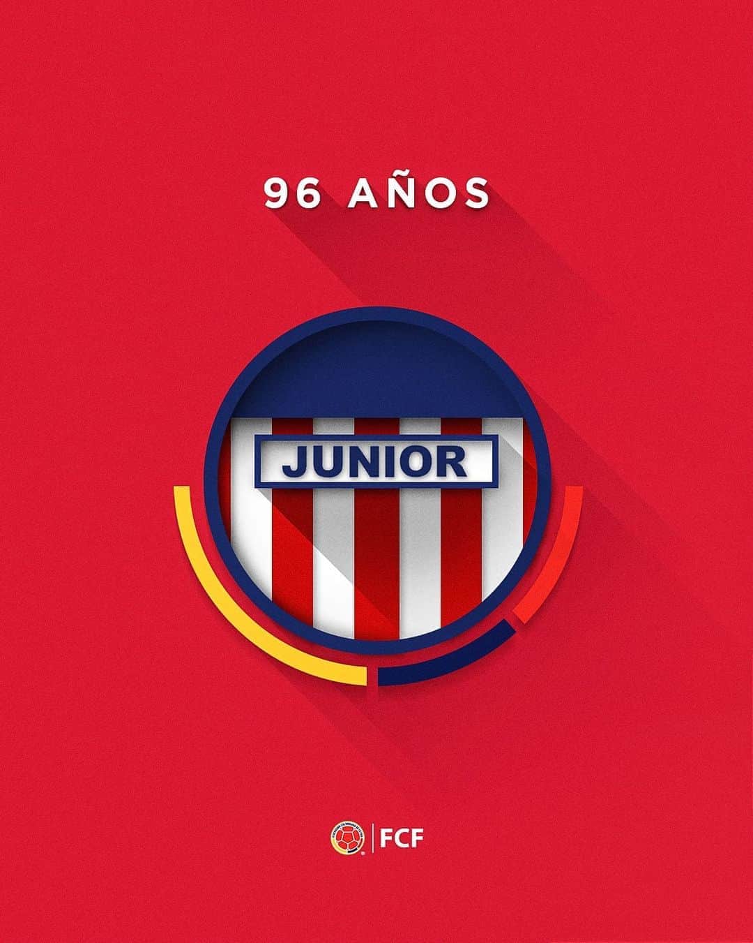 サッカー コロンビア代表チームのインスタグラム：「¡Felicitaciones Tiburón 🦈!   @juniorclubsa cumple 9⃣6⃣ años y le queremos enviar un mensaje de felicitación 🤗. Gracias por llenar de talentos a nuestra Selección 🇨🇴  ¡Que sean muchos más!」