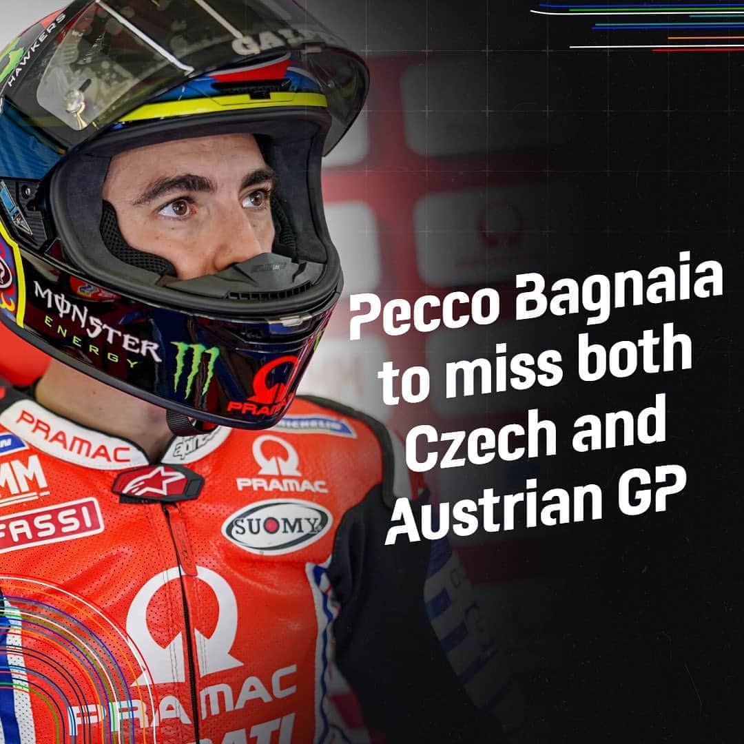 MotoGPさんのインスタグラム写真 - (MotoGPInstagram)「@pecco63 ruled out of #CzechGP and #AustrianGP due to a right knee injury following his FP1 crash 📋 Get well soon, Pecco! 💪 #MotoGP #FB63」8月7日 22時20分 - motogp