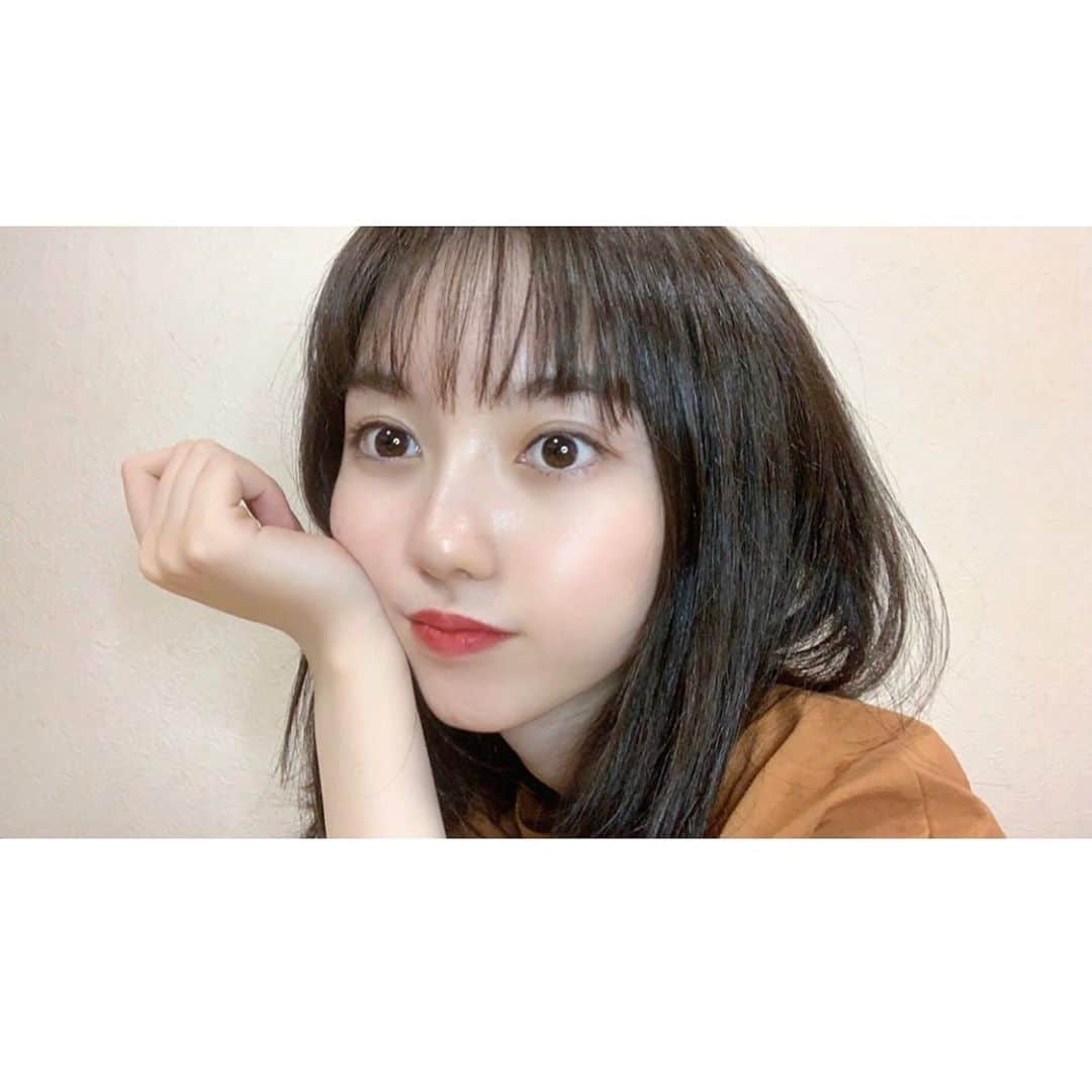 漆畑瑠菜のインスタグラム：「ドラゴンボールを見る時の顔w ・ #自粛 #自撮り#写真 #ライバー  #イチナナライブ #ボブ#くせ毛#髪伸びた」