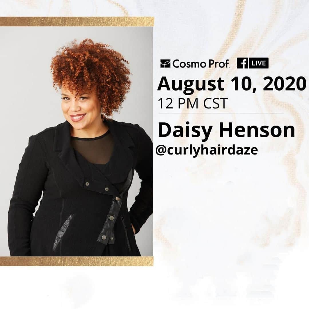 CosmoProf Beautyさんのインスタグラム写真 - (CosmoProf BeautyInstagram)「Mark your calendars!📅 ⁣ ⁣ Join us Monday, August 10th at 12 PM CST, for a Facebook Live event with #cosmoprofartisticteam member @curlyhairdaze ➰✂ Daisy will be demonstrating her curl cut techniques on the Cosmo Prof Facebook Page. ⁣⁣ ⁣ Don't forget to give us a 👍 on Facebook to receive notifications once we go live!⁣⁣  #cosmoprofbeauty #licensedtocreate #FacebookLive #freeeducation #tips #curlcuts #technique #webinar」8月7日 23時00分 - cosmoprofbeauty