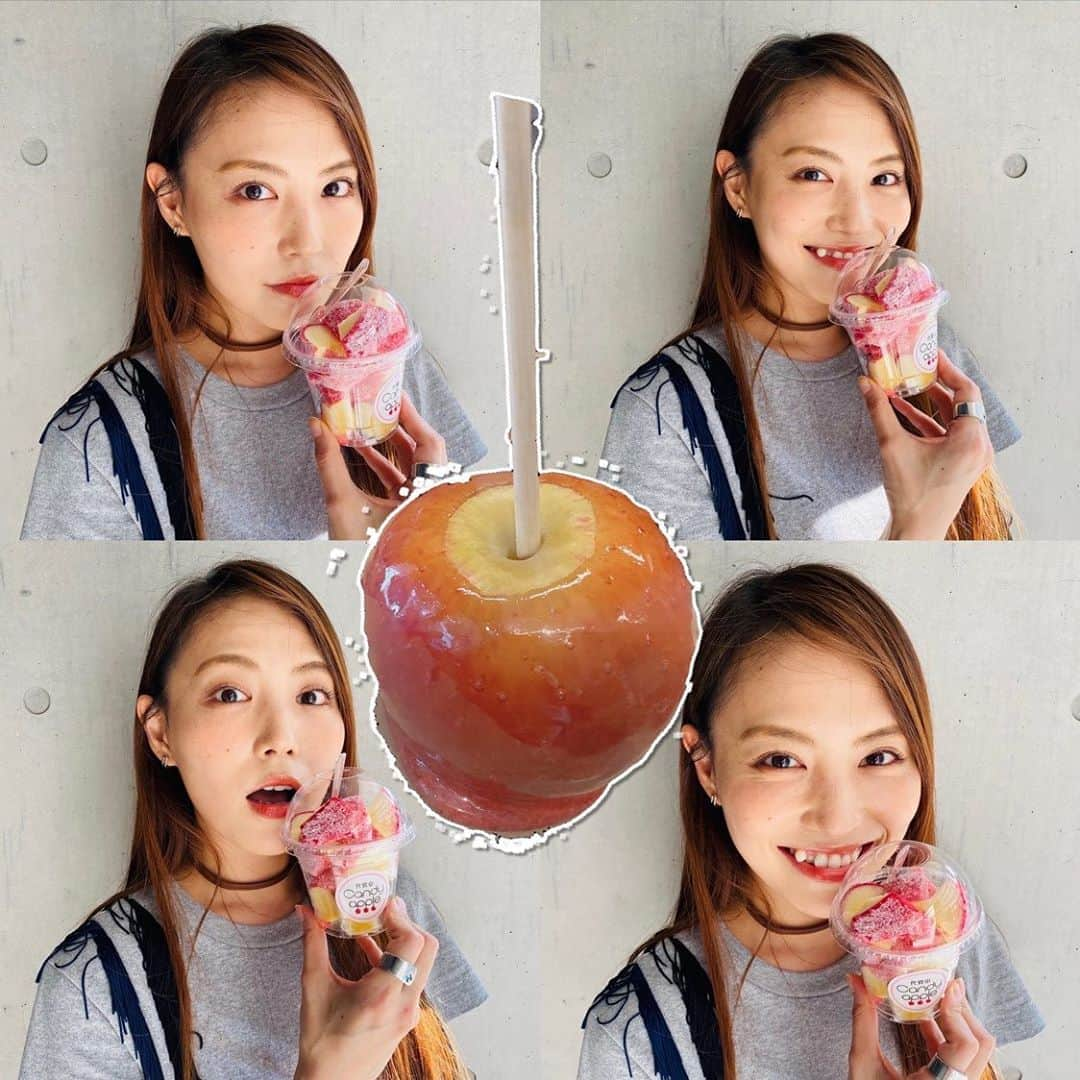 田野アサミさんのインスタグラム写真 - (田野アサミInstagram)「あっぷるあざーかっと🍎📸. おまけ意外にもちゃんとした？顔も撮ってたのよ😂😂😂😂‼︎笑。 #candyapple りんご飴トーク。 次はねココア味食べたいねん。絶対また食べる。 #田野アサミ#asamitano 🎶赤い〜りんごに唇よせて〜🎶」8月7日 23時01分 - tano_asami