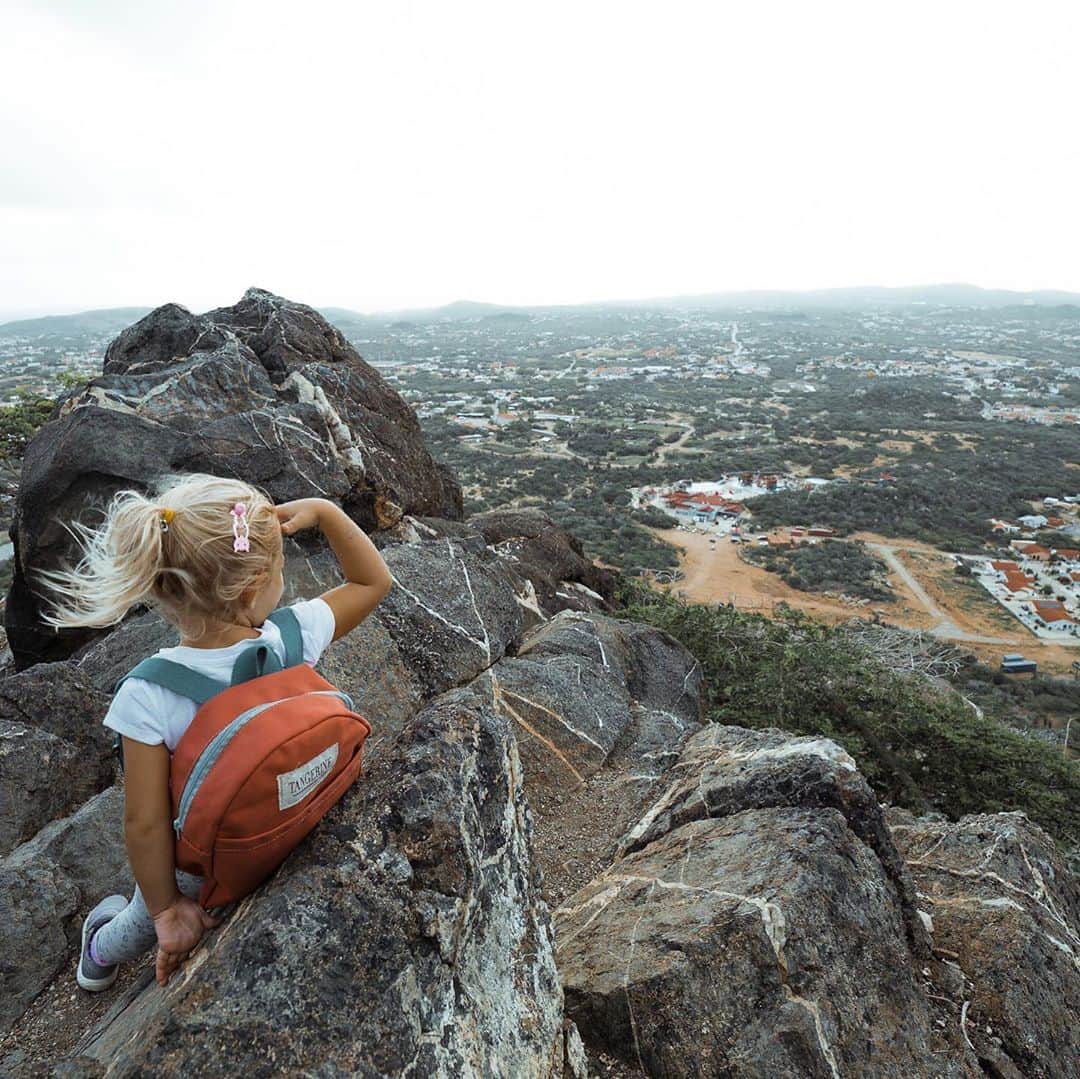 レイチェル・ブレイセンさんのインスタグラム写真 - (レイチェル・ブレイセンInstagram)「So proud of this girl - she climbed to the top of the highest peak of Aruba today all on her own!! Alright, Hooiberg is no K2 (it’s 541ft/165m high...😂), but it’s steep for a 3-year old and she climbed each of the 662 steps on her own without a single complaint💪⁣ ⁣ We love our beautiful island🇦🇼❤️ #home」8月8日 2時54分 - yoga_girl