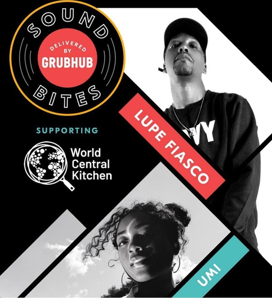 ルーペ・フィアスコさんのインスタグラム写真 - (ルーペ・フィアスコInstagram)「Tune In Tonight 7pm EST! RSVP now over at 👉🏾 @grubhub   $1 for every comment in the livestream all the way to $100,000 will be donated to black owners restaurants and under-served communities via @wckitchen   AND you get a 20% discount on @grubhub  using the promo code: GHSOUNDBITES   Good Music + Good Food + Good Cause...#Feast 😋」8月8日 7時48分 - lupefiasco