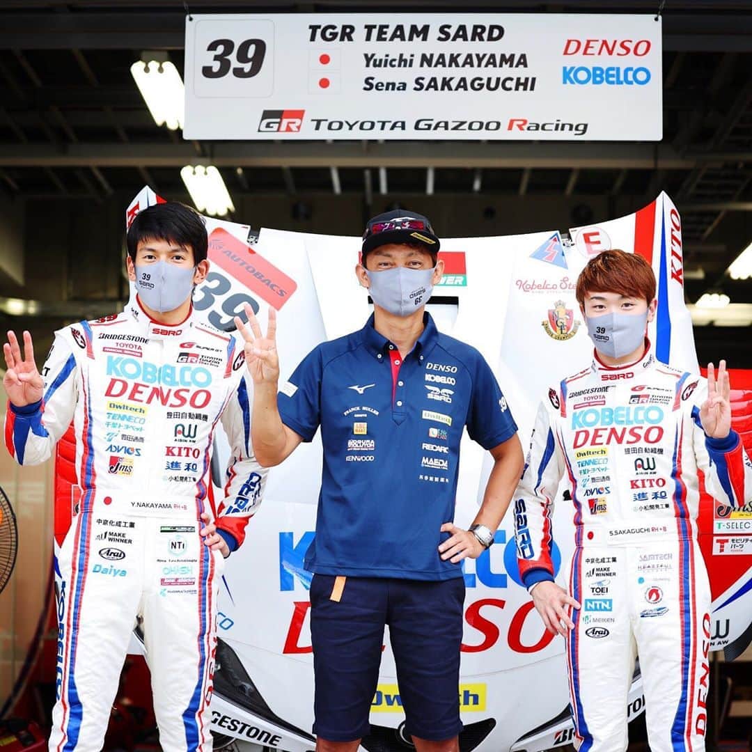 のインスタグラム：「『三橋仁明写真館』 SUPER GT Rd 2 FUJI SPEED WAY Qualifying 3th  前回のレースから様々な改善を行い挑んだ第2戦、ようやく戦える位置に来ました。  阪口晴南選手のデビューレースです。中山雄一選手とチームスタッフと力を合わせてしっかり戦いたい。  #中山雄一　 @yuone_n  #阪口晴南  @senasakaguchi   #supergt #tgrteamsard #toyotagazooracing #grsupra  #三橋仁明 #カメラマン」