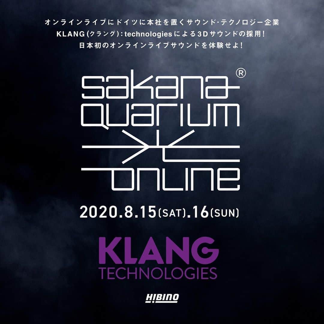 サカナクションさんのインスタグラム写真 - (サカナクションInstagram)「「#SAKANAQUARIUM光」  サウンド・テクノロジー企業KLANG:technologiesによる3Dサウンドの採用が決定しました！  日本のロックバンドでは初の試みとなります。  今夜23時過ぎからのTwitch配信で3Dサウンドのサンプル映像や音源を使って解説します。  チケットお持ちの方、興味があるという方はお見逃しなく！ #夜を乗りこなす」8月8日 18時09分 - sakanaction_jp