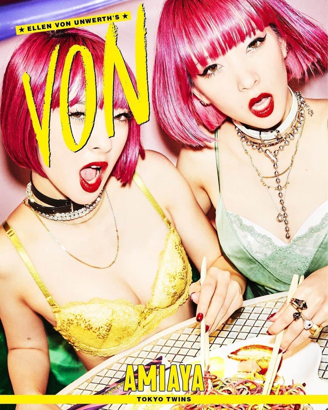 AYAさんのインスタグラム写真 - (AYAInstagram)「BIG NEWS🌹🔥🦋 Ellen's photobook, VON, features us! It's a dream come true for us. Thanks to Ellen and her amazing creative team for choosing us.❤️ Shot by @ellenvonunwerth  Stylist & Props Stylist @otayukari  Hair stylist @takeshikatoh  Make up @kouta_ny  Production & coordinations @_makisaito_  Artistic Director @ulysse.tanguy  Special Thanks to @kawaiimonstercafe」8月8日 18時16分 - ayaxxamiaya