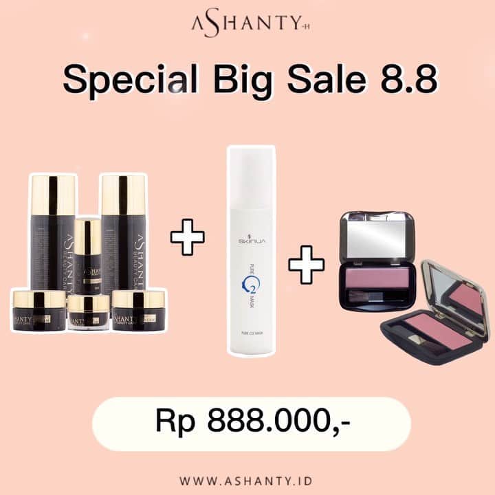 ASHANTY BEAUTY CREAM OFFICIALのインスタグラム：「Happy Weekend & Happy Big Sale 8.8 🥳  Dapatkan harga menarik hanya di promo Big Sale 8.8  • Body Mist Anang + Blush On hanya Rp 88.000,- • 3 Skinua Natural Mask (pilih salah satu variant pearl, aloe vera, collagen, snail) + Blush On hanya Rp 88.000,- • Anti Aging Cream Series + Skinua Pure O2 Mask + Blush On hanya Rp 888.000,-  Super menarik dan Super hemaaaat, pesan sekarang juga yuk sebelum kehabisannn !!! Promo hanya berlaku selama tanggal 8-8-2020 dari jam 08.00 pagi sampai jam 08.00 malam 🤍  _____________________________ Informasi dan pemesanan  Ashanty Beauty Cream Chat Via WA: 081293823950 WA: 085781140354 WA: 081287388885 WA: 087778489900 ⚡️ Fast Respons Click Link On Bio Instagram @ashantyid ❣️ ______________________________ #ashantybeautycream #creamashanty #skincareashanty #skincare #skincareartis #skincarelokal #creamwajah #creamperawatanwajah #obatjerawat #jerawat #kosmetik #krimwajah #creamwajah #whiteningcream #ashantyid #ashanty #ahha #kepastian #aurelhermansyah」