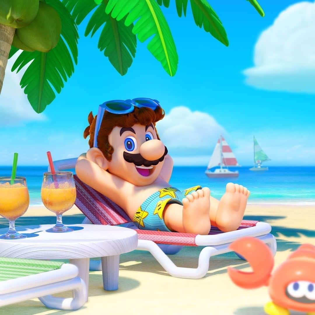 任天堂さんのインスタグラム写真 - (任天堂Instagram)「#夏のご挨拶 #マリオ #Mario #夏 #Summer #Nintendo #任天堂」8月8日 12時00分 - nintendo_jp